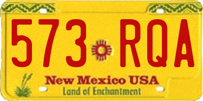 NM license plate 573RQA