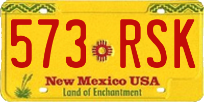 NM license plate 573RSK