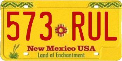 NM license plate 573RUL