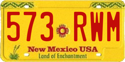 NM license plate 573RWM