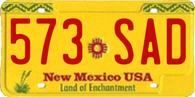 NM license plate 573SAD