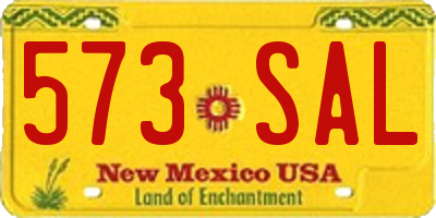 NM license plate 573SAL