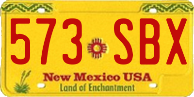 NM license plate 573SBX