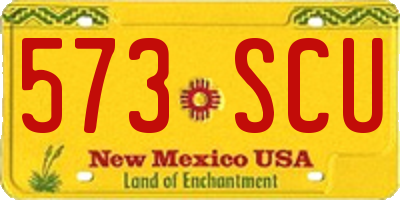 NM license plate 573SCU
