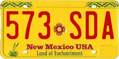 NM license plate 573SDA