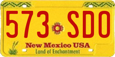 NM license plate 573SDO