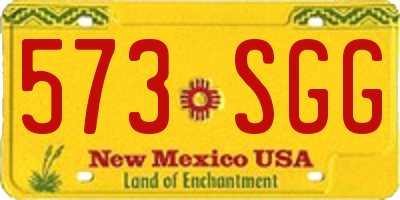 NM license plate 573SGG