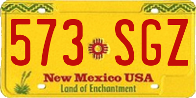 NM license plate 573SGZ