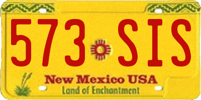 NM license plate 573SIS