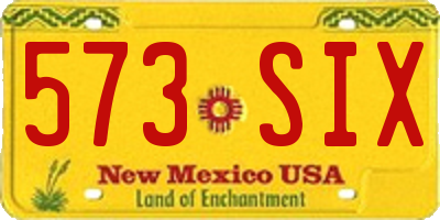 NM license plate 573SIX
