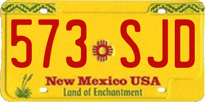 NM license plate 573SJD