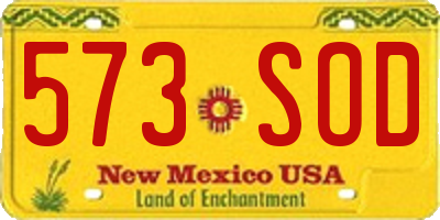 NM license plate 573SOD