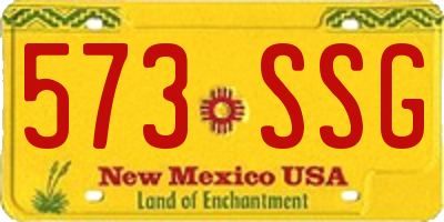 NM license plate 573SSG