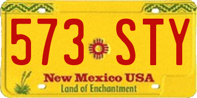 NM license plate 573STY
