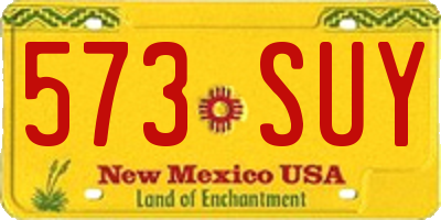 NM license plate 573SUY