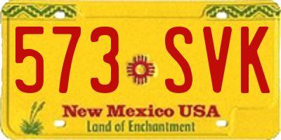 NM license plate 573SVK