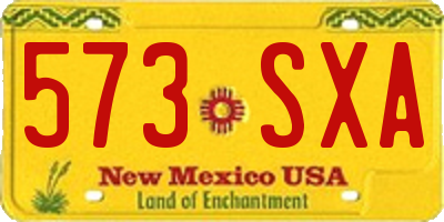 NM license plate 573SXA