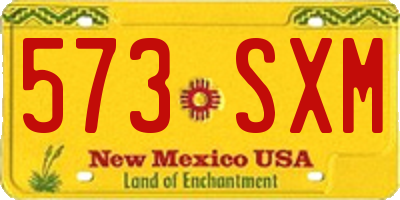NM license plate 573SXM