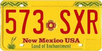 NM license plate 573SXR