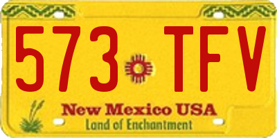 NM license plate 573TFV