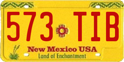 NM license plate 573TIB