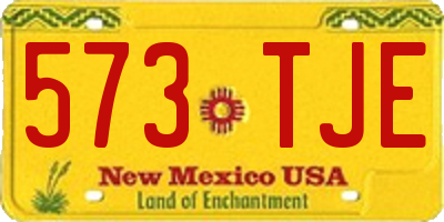 NM license plate 573TJE