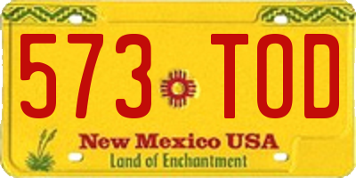 NM license plate 573TOD