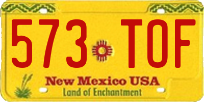 NM license plate 573TOF