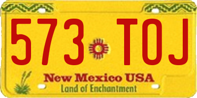 NM license plate 573TOJ