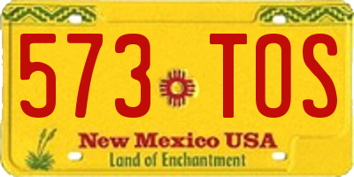 NM license plate 573TOS