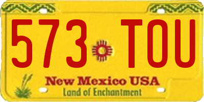 NM license plate 573TOU