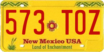 NM license plate 573TOZ
