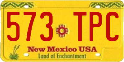 NM license plate 573TPC