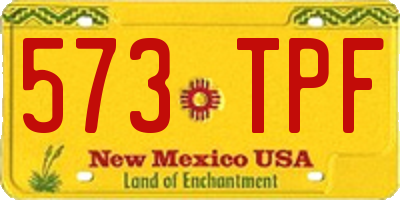 NM license plate 573TPF