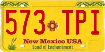 NM license plate 573TPI