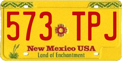 NM license plate 573TPJ