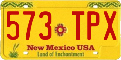 NM license plate 573TPX