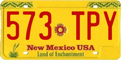 NM license plate 573TPY