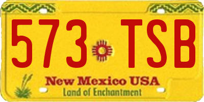 NM license plate 573TSB