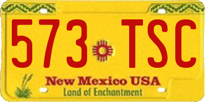 NM license plate 573TSC