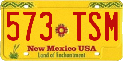 NM license plate 573TSM