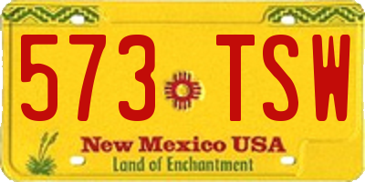 NM license plate 573TSW