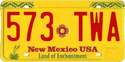 NM license plate 573TWA