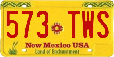 NM license plate 573TWS