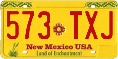 NM license plate 573TXJ