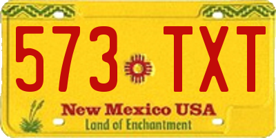 NM license plate 573TXT
