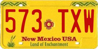 NM license plate 573TXW