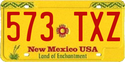 NM license plate 573TXZ