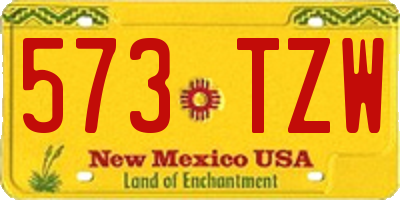 NM license plate 573TZW