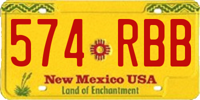 NM license plate 574RBB